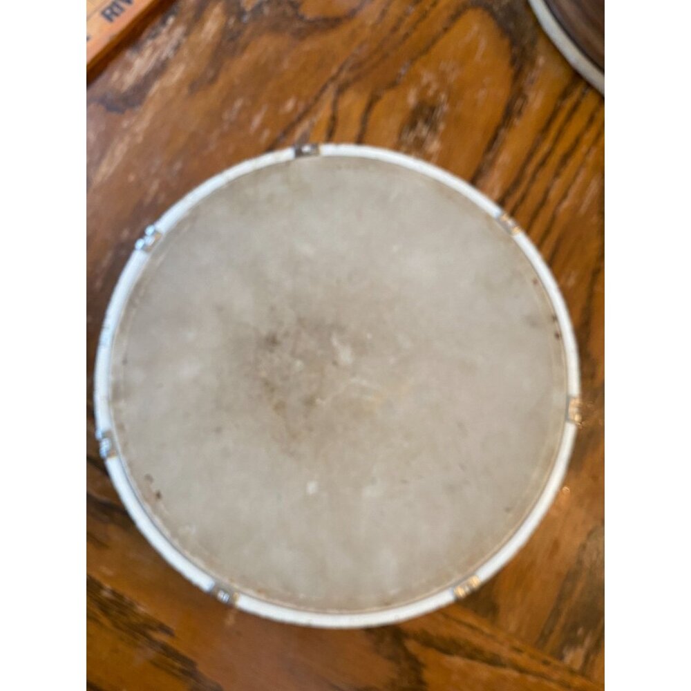 Vintage Wooden Frame Hand Drum Tambourine With Natural Skin Drumhead 9"
